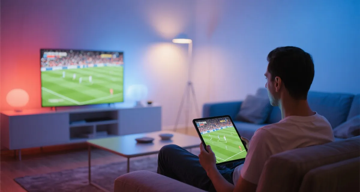 平板观赛场景示意图